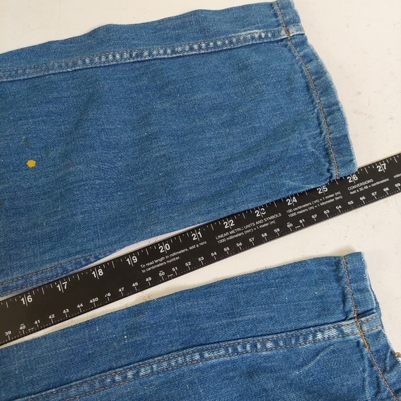 Cube Sugar Japanese Blue‎ Denim Linen Blend Size M Paint Drop Art - Picture 5 of 11